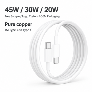 Câble de charge rapide PD 45W, câble USB Type-C en cuivre pur, 1M, cordon de données en cuivre pur pour téléphone portable, câble de charge rapide Type-C - Product Image 4