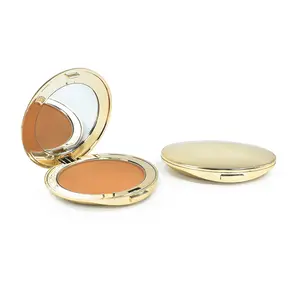 Pressed Powder Makeup Wasserdichtes Kompakt pulver Zwei-Wege-Kuchen Foundation Powder Compact Private Label Face Contour Bronzer