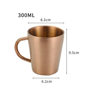 300ml hai lớp 304 thép không gỉ văn phòng <span class=keywords><strong>cup</strong></span> vàng bạc cà phê bia Mug với cách nhiệt rò rỉ-bằng chứng xử lý - Product Image 5