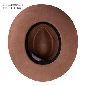 قبعات نسائية قبعات الكنيسة حافة الرجل الرجل سادة صوف عالية الجودة قبعات واسعة - Product Image 2