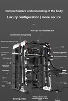 Machine Smith Commerciale Multifonctionnelle Multi-Postes en Acier avec Pile de Poids de 140/180 kg pour Entraînement ABS Poitrine/Dos/Épaules