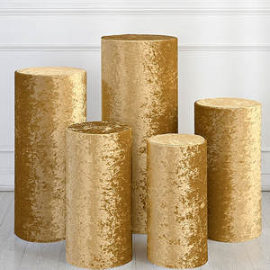 Ezmek kadife Spandex silindir kapak kek Plinths elastik kaide düğün dekorasyon için kaide <span class=keywords><strong>stand</strong></span>ı kapak kapakları - Product Image 4