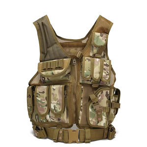 Stock malla Molle chaleco táctico ultraligero transpirable ajustable al aire libre táctico naranja Chaleco de caza para adultos - Product Image 4