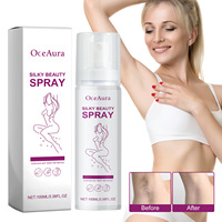 Spray de beauté soyeux OEM 100 ml pour éliminer les poils du corps et embellir le teint, conforme à la CPNP et à la réglementation européenne CE/RoHS