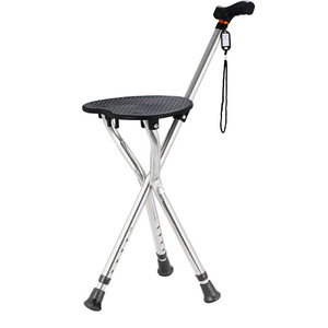 Zekang Stainless Steel Cane <b>Stool</b> With Seat <b>Adjustable</b> <b>Height</b> Walking Aid For Outdoor Use - Product Image 1