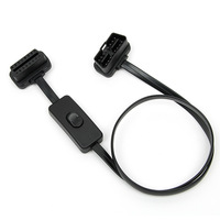 Linkyou plat mince OBD2 connecteur voiture outil de Diagnostic Auto Scanner cuivre mâle femelle interrupteur à Angle droit 1 an montage universel