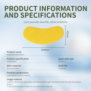 Patchs désodorisants pour chaussures d'extérieur avec vitamine C et <span class=keywords><strong>citronnelle</strong></span> pour éliminer les odeurs de pieds et rafraîchir l'haleine - Product Image 5