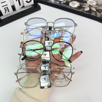 Lunettes de lecture unisexe sans monture en métal à prix spécial monture écologique motif géométrique rectangle demi-monture visage en diamant