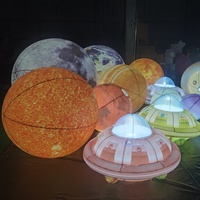 Événements spectaculaires, boule géante gonflable à LED, neuf planètes, lune, terre, soleil, gonflable, huit planètes, système solaire