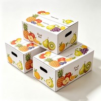 Groothandel Golfkarton Fruit- en Groenteverpakking Ecologisch Recycleerbaar Aangepaste Fruitverpakking Sojaverf Fruitverpakkingsdoos