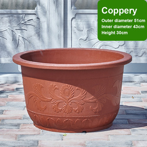 Produttori all'ingrosso vaso di fiori in porcellana imitata grande diametro grande <span class=keywords><strong>ninfea</strong></span> vaso di plastica - Product Image 5