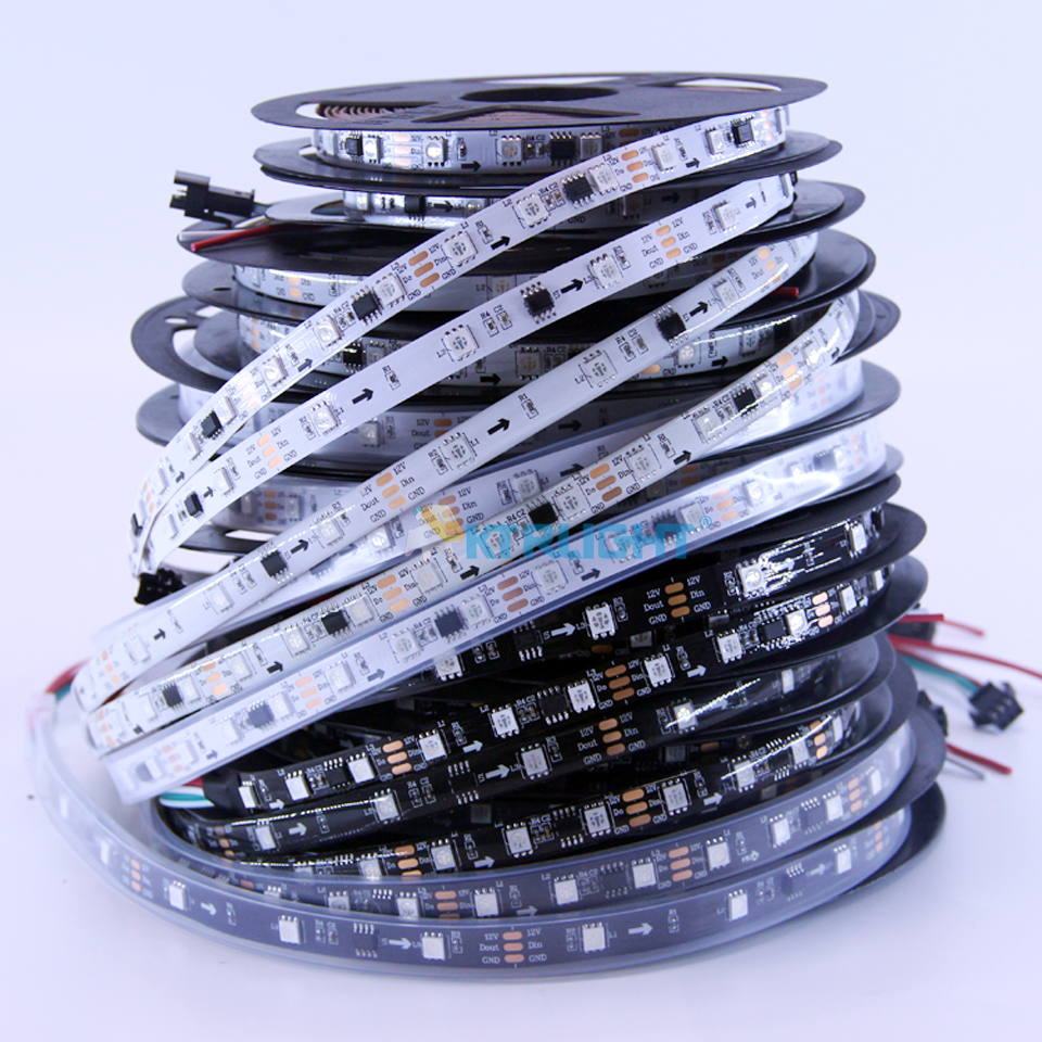 WS2811 RGB Smart LED Strip Light 12V DC IP65 Waterproof with Voice Control - Keterine | E-commerce P