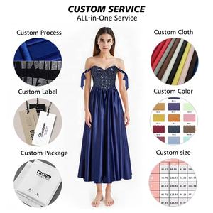 女性定制批发亮片优雅连衣裙亮片舞会连衣裙优雅女性伴娘名人晚礼服 - Product Image 2