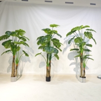 Monstera Deliciosa, palmier décoratif pour la maison, mousse de voyageur, qualité personnalisable, grand tronc, arbres artificiels d'extérieur