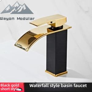 Robinet de lavabo à bec large de luxe Wayon, robinet de lavabo à cascade, robinet de lavabo à levier unique - Product Image 6
