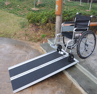 Rampe d'accès pour fauteuil roulant en aluminium réglable, imperméable, portable, pour escaliers
