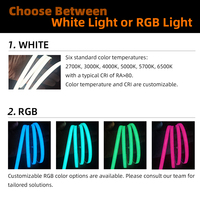 Bande lumineuse LED flexible en silicone RGB 2700K personnalisable, découpable n'importe où, pour plafond intérieur, escaliers, armoire