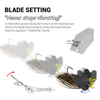 CHEERY 6 couleurs Leurres Chatterbait Blade Jig à vibration sonore et anti-accrocs pour la pêche au bar, au loup-étoilé, en lac, rivière et mer