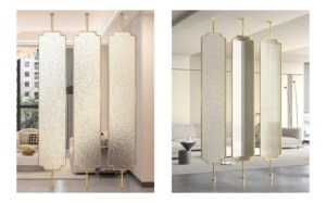 ฉากกั้นกระจกโลหะหรูหราเพื่อความเป็นส่วนตัวตกแต่งลวดลายตามขนาดที่กำหนดเองได้ฉากกั้นห้อง - Product Image 3