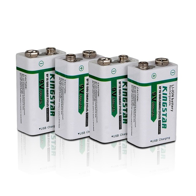 Prismatic 9v Lithium Ion Battery 500 MAh Micro Usb Battery 6F22 9V Rechargeable Battery