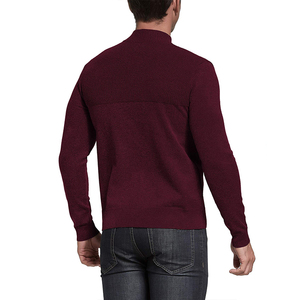 Maglione Pullover lavorato a maglia personalizzato invernale da uomo con cerniera a punta <span class=keywords><strong>Slim</strong></span> <span class=keywords><strong>Fit</strong></span> a manica lunga con bordo a costine per uomo - Product Image 3
