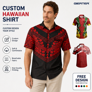 Fabricante de Camisas Hawaianas Polinesias Personalizadas OEM ODM, Camisa Unisex de Samoa, Tonga, Fiyi, <span class=keywords><strong>Tahiti</strong></span>, Maorí, Tribal, Islas del Pacífico, Aloha - Product Image 1