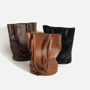 Fashion Designer Women's <b>Vintage</b> Bucket Bag Wholesale <b>Vintage</b> Handbags Soft Durable Vegan Leather Handbag <b>Purse</b> - Product Image 5