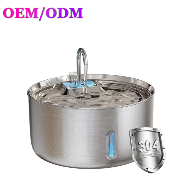Pet Water Dispenser Cat Drinking Fountain Smart Circulating Dog Feeder 304 Stainless Steel Charge Portable 7L Large Capacity