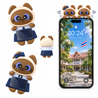 Mini figurine décorative personnalisée DIY sur mesure, chat thaïlandais siamois, pour téléphone, ordinateur portable, étudiant