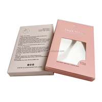 ZJ-093 Boîte d'emballage holographique vide pour faux ongles en bande complète, marque privée