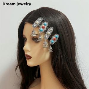 Zoryn Kamishiro Horquilla para el pelo con borla de campanilla de viento, de aleación, tipo pico de pato, vintage, con incrustaciones de diamantes y galvanizada - Product Image 3