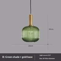 Lustre LED Doré Nordique, Lampe de Chevet Créative à Tige Longue pour Restaurant et Chambre, Luminaire de Bar à Tête Unique, Verre Moderne de Luxe Léger et Compact