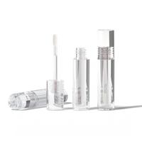 Tube de gloss à lèvres transparent triangulaire arrondi, vide, pour emballage cosmétique
