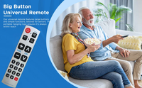 Control Remoto Universal Infrarrojo A-TV2 OEM ODM con Botones Grandes para Personas Mayores: Fácil de Usar, Aprendizaje Sencillo. Ideal para televisores y decodificadores