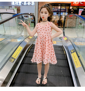 Vestidos de Moda para Niñas, Estilo Nuevo, Color Rosa, con Estampado de Círculos, para Cumpleaños - Product Image 2