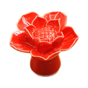 Poignée en céramique couleur Lotus pastoral dessin animé pour enfants poignée armoire tiroir armoire tire poignées de meubles quincaillerie - Product Image 1