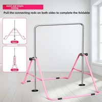Barre de gymnastique horizontale réglable à 4 niveaux pour enfants, équipement d'entraînement pliable et stable pour la maison, l'intérieur et l'extérieur, YC388