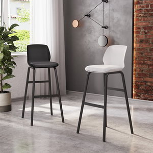 Tabouret de bar en fer de luxe nordique, <span class=keywords><strong>chaise</strong></span> de bureau à dossier haut avec dossier confortable pour la maison ou le bureau - Product Image 2