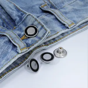 Bottone di Jeans su misura lavabile di alta qualità all'ingrosso della cina speciale con bottoni e rivetti in Denim con Logo