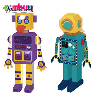Kit de <span class=keywords><strong>pliage</strong></span> robot en papier, jouet pour enfant, artisanat 3d, à monter soi-même, 10 pièces - Product Image 5