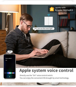 Interrupteur intelligent sans fil WiFi LangYeao HomeKit Apple <span class=keywords><strong>Home</strong></span> (UE/Royaume-Uni) compatible <span class=keywords><strong>Home</strong></span> <span class=keywords><strong>Assistant</strong></span>, Alexa, Google <span class=keywords><strong>Home</strong></span>, <span class=keywords><strong>Siri</strong></span> (sans neutre) - Product Image 5