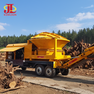 Broyeur mobile robuste de 15 <span class=keywords><strong>à</strong></span> 50 TPH pour racines d'arbres, biomasse et déchets de <span class=keywords><strong>bois</strong></span> - Product Image 1