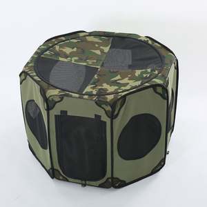 Corral Plegable de Alta Calidad para Mascotas, de 8 Paneles, con Malla Transpirable Antiarañazos - Product Image 1