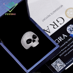 แหวนฮิปฮอป แหวนประดับเพชร VVS มอยส์ซาไนต์ ชุบทอง เงินแท้ 925 พร้อมใบรับรอง GRA ผ่านการทดสอบเพชร ใช้ได้ทั้งชายและหญิง - Product Image 4