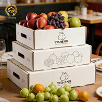 Dikke, milieuvriendelijke golfkartonnen verpakking voor fruit op maat, met reliëf, hoogwaardige stevige doos voor gebruik in de landbouw