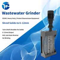 Broyeur à double arbre à couple élevé WP 1,5 kW 380 V pour une réduction efficace des solides dans les eaux usées, certifié CE/ISO9001, garantie 1 an