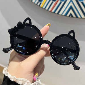Gafas de Sol Redondas <span class=keywords><strong>para</strong></span> Niños, Nuevas y Lindas con Forma de Gato, Color Caramelo, Decorativas <span class=keywords><strong>para</strong></span> Niñas, Modernas y Elegantes - Product Image 3