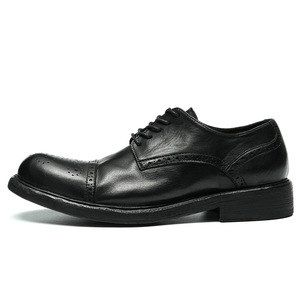 S0068X Nouvelles Chaussures Oxford Homme en Cuir Véritable, Style Gentleman, Bout Fermé, Motif Camouflage, Légères et Tendance, à Enfiler, pour l'Automne, Idéales pour le Marié - Product Image 4