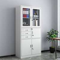 Armoire de classement autoportante en acier réglable et convertible avec serrure à clé pour la maison, le bureau, l'hôpital, le salon et l'usage commercial