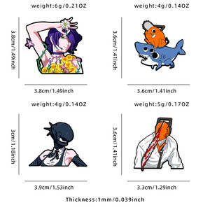 Emaille zinklegering anime-stijl schattig cartoonfiguur pin-stijlvolle badge verzamelbaar cadeau voor anime-enthousiasten & kledingdecoratie - Product Image 2